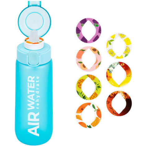 Flavored Water Bottle (750 ml) – Sugar-Free, Air-Scented Plastic Water Bottle with 7 Random Flavor Pods