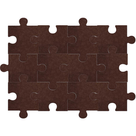 12 Sound-Dampening Foam Wall Panels, Self-Adhesive, Mosaic Wall Decor, Coffee, 20 x 30 cm