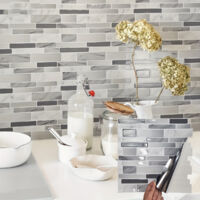 LZBARGON 10 Glass-Effect Wall Stickers – Waterproof, Self-Adhesive 3D Wallpaper for Kitchen, Bathroom, and Balcony