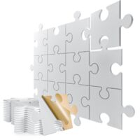 12 Self-Adhesive Sound-Dampening Wall Panels, High-Density Sound Absorption Panels, White, 20 x 30 cm