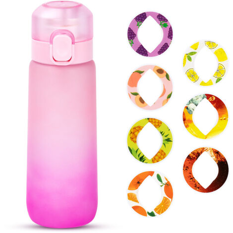 750 ml „Luft-aromatisierte“ Trinkflasche mit 7 Aroma-Pods: Nach Früchten duftende Sportflasche (zuckerfrei) – ideal für den Outdoor-Einsatz