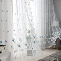 Zweiteilige Fenstervorhänge im Landhausstil, Schlafzimmer-, Erker- und Balkonvorhänge, schlichte Dekoration, 132 x 213 cm