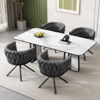 Chaises pivotantes pour la salle à manger, ensemble de 4 pièces. Chaise de luxe pour les salles de séjour et les chambres à coucher. Chaise pivotante destinée aux moments de détente, avec quatre pieds
