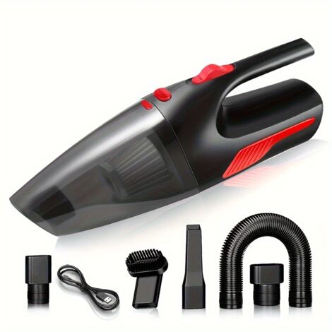 Aspirapolvere manuale senza fili, super aspirazione per auto da 120 W, aspirapolvere ad alta potenza con alimentatore, pulizia rapida in auto.