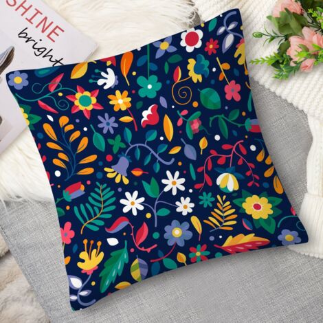 Housse de coussin fleurs bohème chic