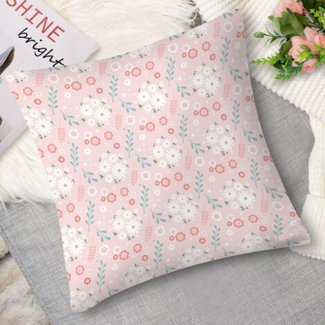 Housse de coussin jardin fleuri, poétique (1/5)