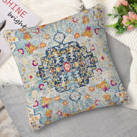 Housse de coussin bohème, fait main (1/5)