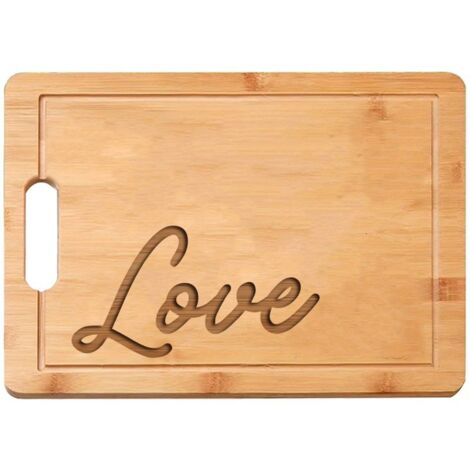 Planche à découper "LOVE" gravé – Cadeau personnalisé pour fille (1/5)