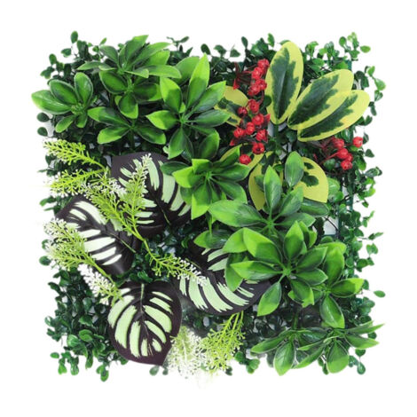 Fuleadture Panel de pared de césped artificial, plantas verdes, toque realista, decoración de pared para cercas de madera. Decoración de bodas para el hogar.