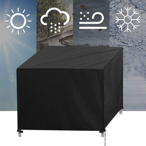 Fundas para muebles de jardín de exterior 420D Oxford Funda impermeable y a prueba de polvo para sillas de mesa y sofá, 707070cm, negro