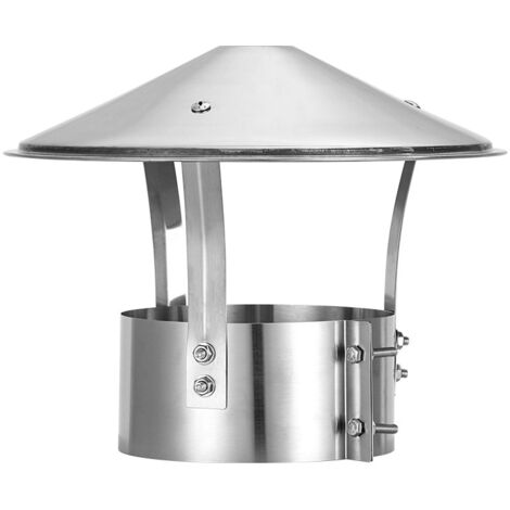 Fuleadture Capuchón antilluvia sencillo de130mm,capuchón antihumo,campana extractora de humos para chimenea de forma cónica adecuada para tejados