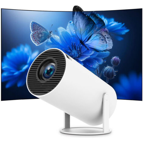 Fuleadture Proyector HY300 Pro,8K Android, WiFi 6 de doble banda de 14 bits,290 lúmenes ANSI,1080P/1280720P, proyector de cine en casa para exteriores.