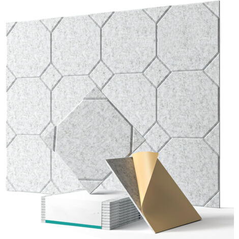 Paquete de 12 paneles de espuma insonorizados autoadhesivos para paredes, 30 x 30 x 1 cm, paneles acústicos de alta densidad absorbentes de sonido