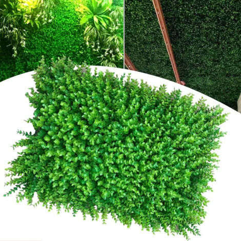 Seto artificial resistente a los rayos UV de 60 x 40 cm Cubierta vegetal para valla de jardín y balcón Decoración de pared para interior y exterior (1/4)