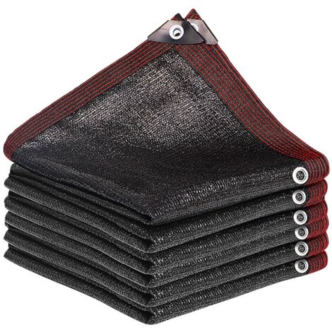 Vela de sombra exterior de 2 x 2 m, bloquea el 90 % de la luz, malla parasol para coche, malla para pérgola, color negro. (1/5)