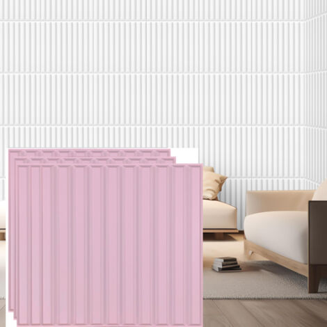 Paquete de 32 paneles de pared con textura 3D, de 30 x 30 cm, azulejos decorativos de PVC, aptos para la decoración de paredes interiores, rosa