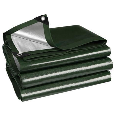 Lona impermeable de polietileno, lona para tiendas de campaña, protección UV, adecuada para techos, patios, piscinas y automóviles (200 x 200 cm) (1/5)