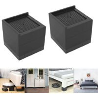 Paquete de 2 elevadores de cama para muebles ajustables de alta resistencia para el hogar, elevadores de altura de 3 "para dormitorio, camas, sofás