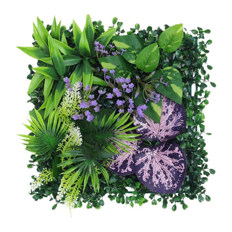 Fuleadture Artificial Green Wall, vegetation for balconies, garden fences, artificial plants. Also suitable for interior walls with trellises. Flowers.