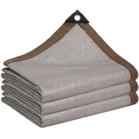 Grey shade net with 20 cable ties, awning, garden pergola, sun protection net, suitable for terraces, 1 m x 10 m (1/5)