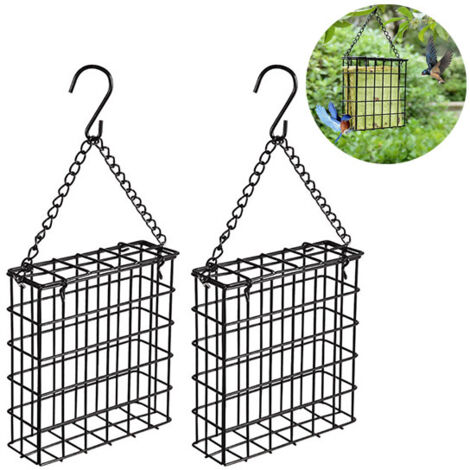 Set of 2 Hanging Outdoor Feeders – Wildlife Feeder, Holds One Suet Cake (1/4)