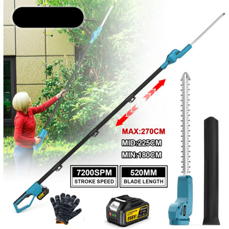 High Branch Hedge Trimmer, Garden Power Tools For Makita 18v Battery Pin, Telescopic Hedge Shear, 1 Battery (1/5)