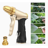 Garden Hose Sprayer, Car Wash Water Gun, 4 Watering Modes, Adjustable Jet, Suitable for Driveways and Lawns