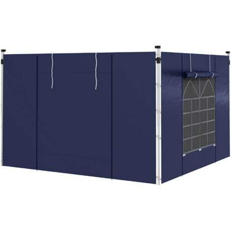Panneaux latéraux tonnelle 3x3/3x6 m fenêtre porte Oxford bleu parois remplacement jardin événement