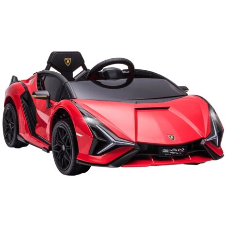 Voiture électrique enfant Lamborghini Sian 12V SUV télécommande MP3 USB lumières rouge 108x62x40 cm