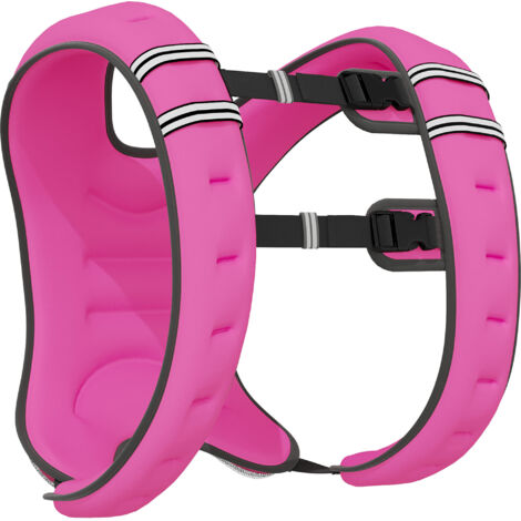 gilet lesté respirant 8kg rose réglable poche rangement bretelles musculation fitness running femme homme
