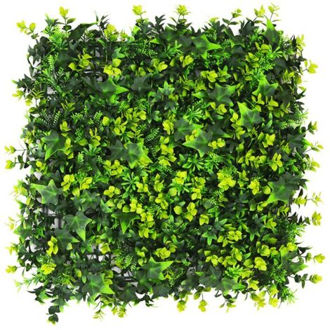 Artificial Grass Tile 50 × 50 cm (19.7") – Decorative Green Wall, Artificial Grass Background for Indoor and Outdoor Decoration (1/4)