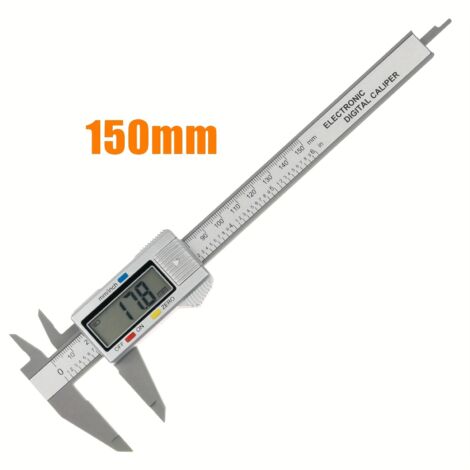150 mm Carbon Fiber Digital Caliper - Vernier Scale Design - Precision Measuring Tool for Internal and External Diameters - Essential Digital Ruler (1/4)