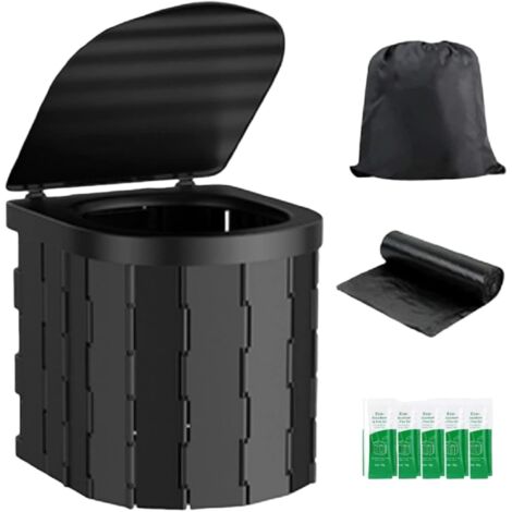 Folding Camping Toilet - Waterproof Portable Toilet for Adults, Travel Bucket for Car, Hiking, Boat and Outdoor Activities