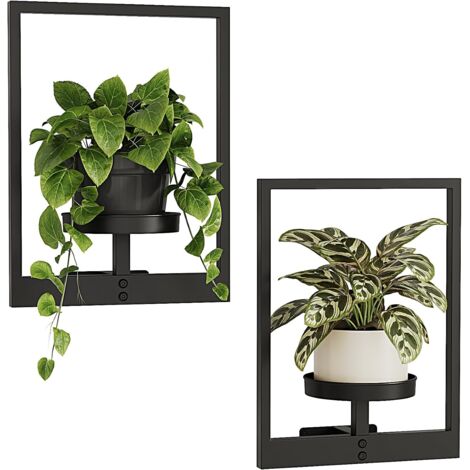 Set of 2 Wall Flower Pots – Hanging Plant Holder for Wall Decoration, Living Room, Window or Indoor (1/5)