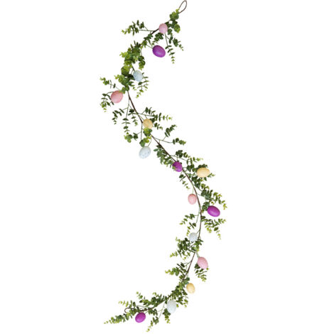1 Piece Easter Garland 170 cm with Speckled Eggs – Rustic Spring Decoration for Fireplace, Door, and Table (1/5)