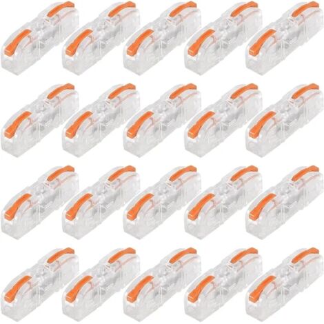 Pack of 40 Lever Connectors – Compatible with 28-12 AWG Wires – Compact Insulated Terminals for Quick Connection (1/5)
