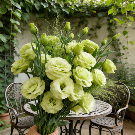 1000 Emerald Green Lucita Lisianthus Seeds – Rare Double-Flowered Eustoma for Ornamental Gardens, Terraces & Outdoor Decoration (1/5)
