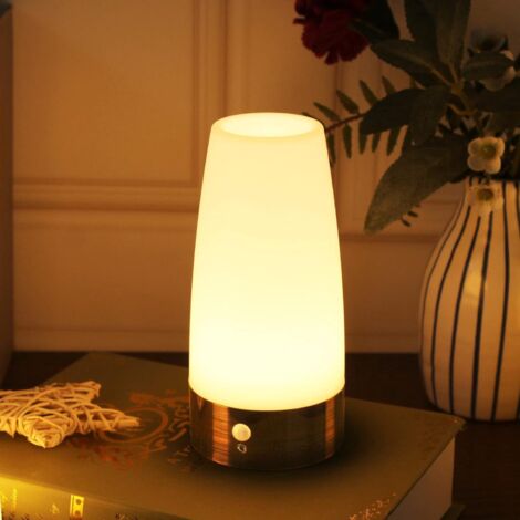 Veilleuse LED rétro, détecteur mouvement PIR sans fil piles, intérieur/extérieur, chambre couloir cuisine (1/5)