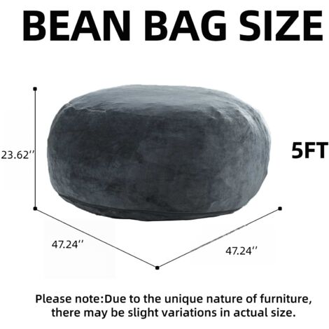 5FT Sitzsack,Sitzsackstuhl, Sofa für Erwachsene,weicher und bequemer Lesestuhl,geeignet für Schlafzimmer, Balkone und andere Orte (1/5)