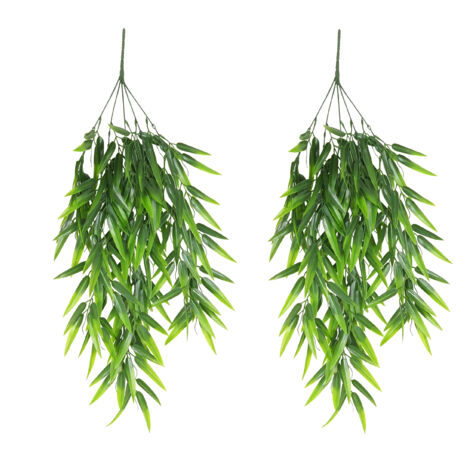Chute plante artificielle de bambou 95cm lot de 2 (1/4)