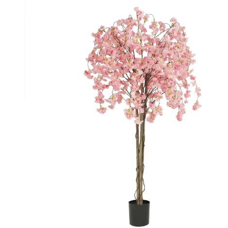 Cerisier artificiel retombant rose 180cm