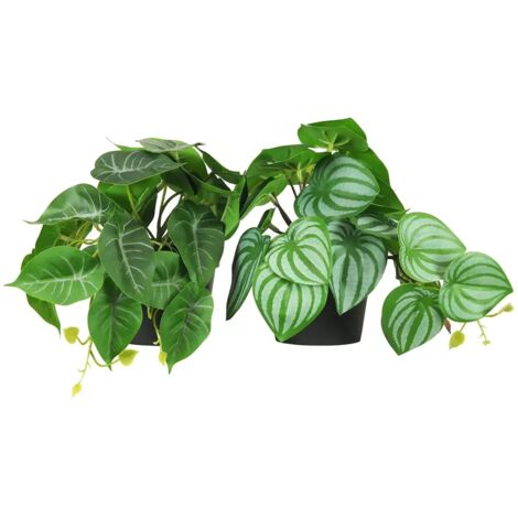 Plante artificielle tombante 18cm lot de 2 (1/4)