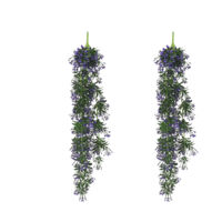 Chute plante artificielle violet 90cm lot de 2