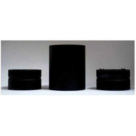 Raccord jonction aluminium anodisé pour main courante ronde Noir mat