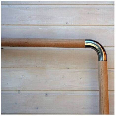 Raccord d'angle aluminium anodisé diam. 42 mm pour main courante Inox brillant