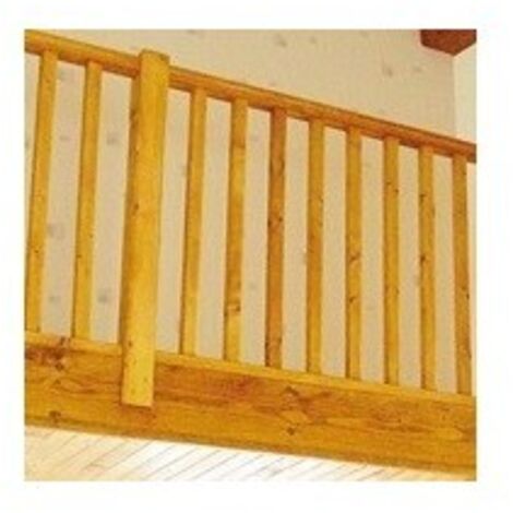 Kit balustrade sapin 2m – Poteau 1.2m – Résistant aux intempéries – Installation facile pour espaces extérieurs