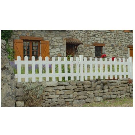 Levigne – Kit clôture bois sapin non traité 180x95 cm – Installation rapide – Inclus lames, poteaux et vis – Pour délimitation jardin