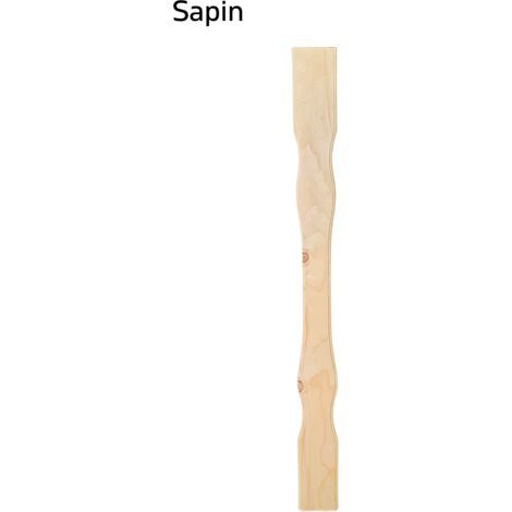 Levigne – Lame moulurée en bois massif pour balustrade – Longueur 95 cm – Section 95x18 mm – Prête à personnaliser avec huile ou lasure