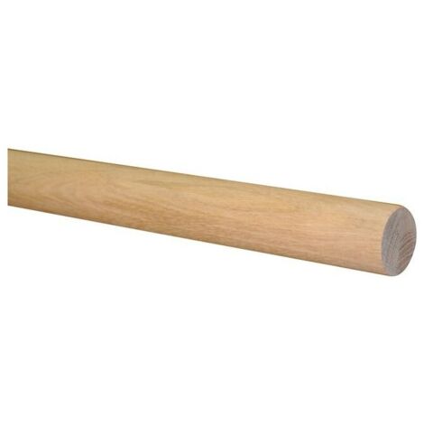 Levigne – Main courante en chêne lamellé collé ronde Ø 42 mm – Longueur 250 cm – Finition brute à personnaliser – Usage intérieur exclusif
