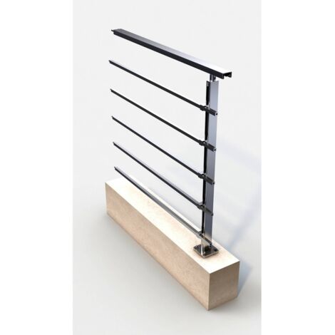 Levigne – Kit rallonge poteau aluminium pour garde-corps – Longueur 100 cm – Finition inox brillant – Installation rapide et simple